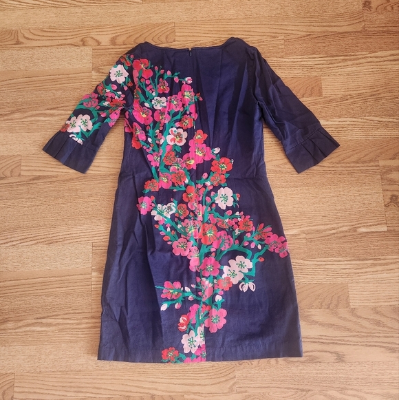 EUC Lilly Pulitzer Floral Navy Dress, Size 6 - Picture 7 of 9